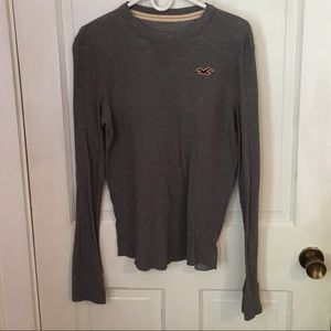 Gray long sleeve hollister men’s shirt